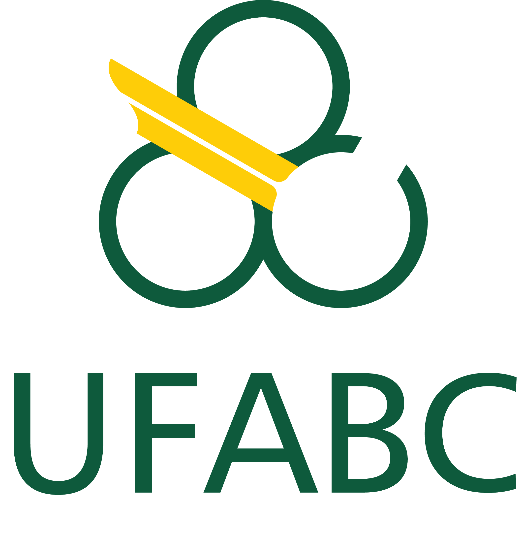Green and yellow emblem of the Federal University of ABC